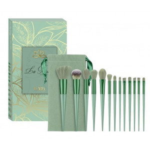 ECarla Make-up Brush Set 13pcs, green