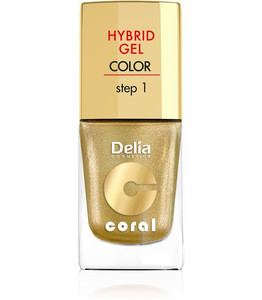 Delia Cosmetics Coral Hybrid Gel Nail Polish No. 28 gold 11ml
