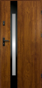 External Door O.K. Doors Temida Black P55 80, right, gold oak