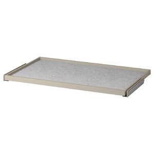 KOMPLEMENT Pull-out tray with drawer mat, beige/light grey, 100x58 cm