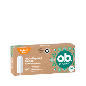 O.B.Organic Tampons Super - 100% Cotton 16pcs