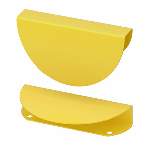 BEGRIPA Handle, yellow/half-round, 130 mm, 2 pack