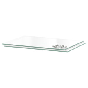 UTRUSTA Shelf, glass, 30x37 cm, 2 pack