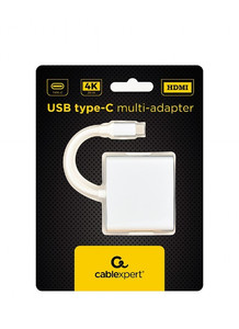 Gembird USB Type-C multi-adapter, silver