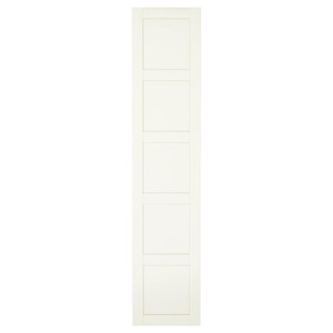 BERGSBO Door with hinges, white, 50x229 cm