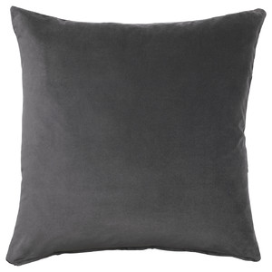 SANELA Cushion cover, dark grey, 65x65 cm