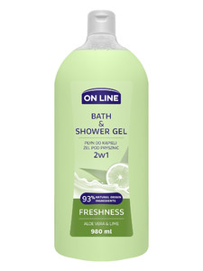 On Line 2in1 Bath & Shower Gel Freshness 980ml