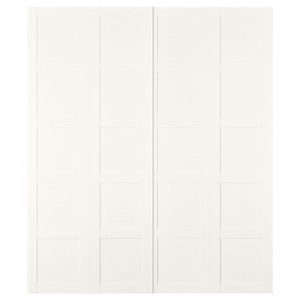 BERGSBO Pair of sliding doors, white, 200x236 cm
