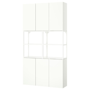 ENHET Storage combination, white, 120x32x225 cm