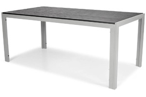 Large Outdoor Dining Table MODENA 180, aluminium, black