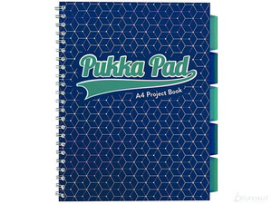 Pukka Pad Spiral Notebook A4 100 Sheets Squared Blue