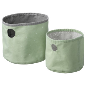 LEN Box set of 2, green/light grey