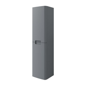 GoodHome Wall-mounted Bathroom High Cabinet Himalia 160 cm, grey