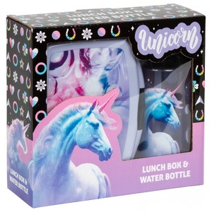 Lunch Box & Water Bottle Set Unicorn