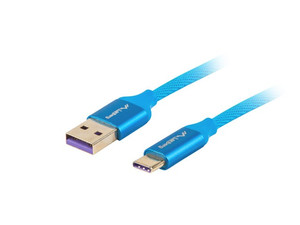 Lanberg Cable USB CM - AM 2.0 1m blue 5A, full copper