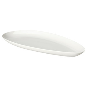 FRÖJDEFULL Serving plate, white, 40x19 cm