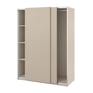 PAX / HASVIK Wardrobe, grey-beige/grey-beige, 150x66x201 cm