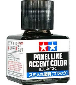Tamiya Panel Line Accent Colour 40ml, black