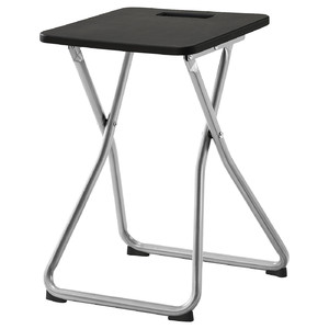 GUNDE Folding stool, black