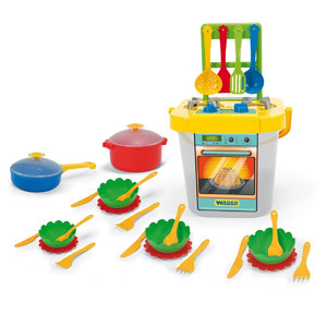 Wader Mini Play Kitchen with Accessories 31pcs 12m+