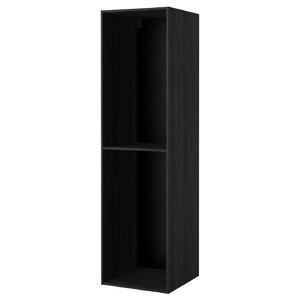 METOD High cabinet frame, wood effect black, 60x60x220 cm