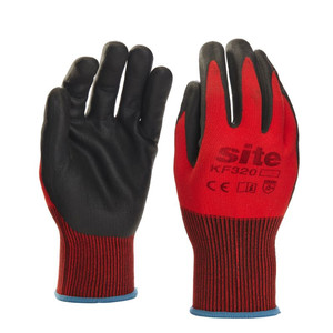 Nitrile General Handling Gloves Size L, red