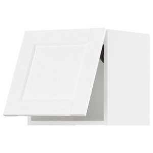 METOD Wall cabinet horizontal w push-open, white Enköping/white wood effect, 40x40 cm