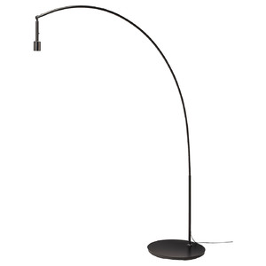 SKAFTET Floor lamp base, arched, black