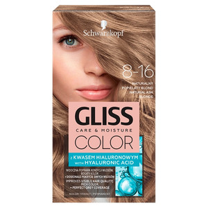 Schwarzkopf Gliss Color Permanent Hair Dye no. 8-16 Natural Ash Blonde