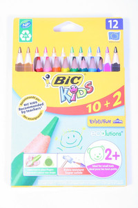 BIC Ecological Coloured Pencils Evolution Triangle 10 + 2 Colours 2+