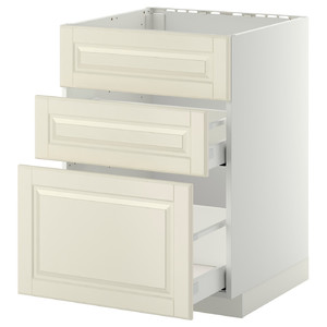 METOD/MAXIMERA Base cab f sink+3 fronts/2 drawers. Off-white-white, 60x60 cm