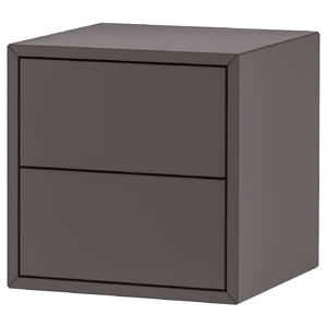 EKET Cabinet with 2 drawers, dark grey, 35x35x35 cm