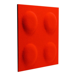 Decorative Wall Panel 30 x 30 cm, felt, block, red