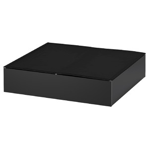 VARDÖ Bed storage box, black, 65x70 cm