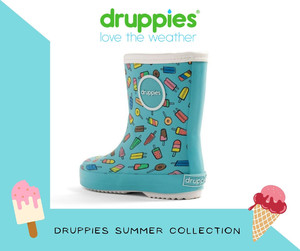 Druppies Rainboots Wellies for Kids Summer Boot Size 24, cold blue