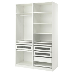 PAX Wardrobe combination, white, 150x58x236 cm