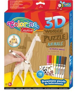 Colorino Creative 3D Wooden Puzzle Animals Giraffe 6+