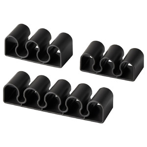 KALKSTUFF Cable holder, set of 3, dark grey