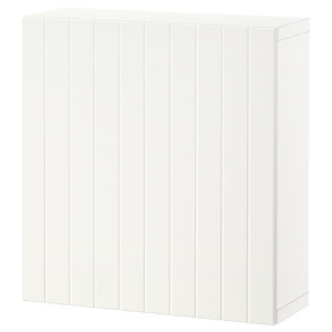 BESTÅ Wall-mounted cabinet combination, white/Sutterviken white, 60x22x64 cm