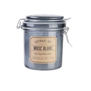 Scented Candle in Glass Jar Musc Blanc