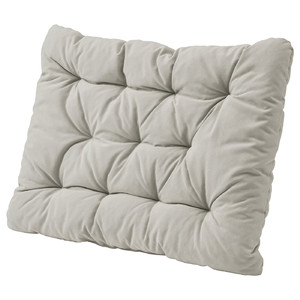KUDDARNA Back cushion, outdoor, grey, 62x44 cm