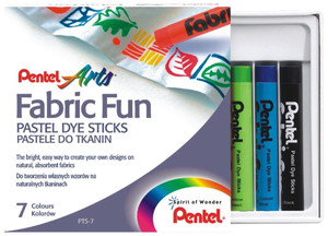 Pentel Arts Fabric Fun Pastel Dye Sticks 7 Colors