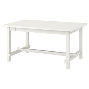 NORDVIKEN Extendable table, white, 152/223x95 cm