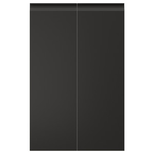UPPLÖV 2-p door f corner base cabinet set, left-hand/matt anthracite, 25x80 cm