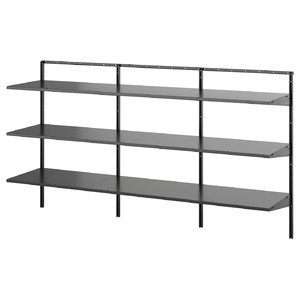 BOAXEL Shelving unit, anthracite, 187x40x101 cm