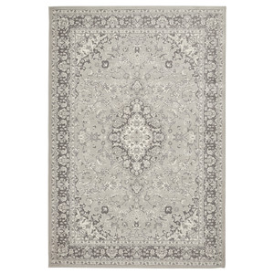 VEDBÄK Rug, low pile, light grey, 133x195 cm