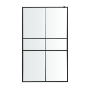 GoodHome Walk-in Shower Enclosure Ahti 120 cm, chrome/black