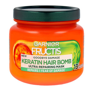 Garnier Fructis Kerating Hair Bomb Repairing Mask 98% Natural Vegan 320ml