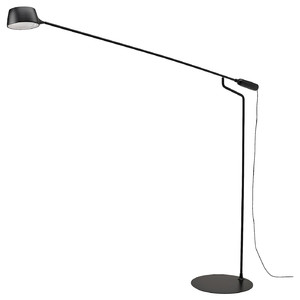 VÅGHÖJD LED floor lamp, dimmable black