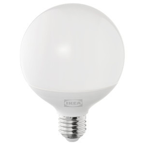 SOLHETTA LED bulb E27 1055 lumen, dimmable/globe opal white, 95 mm